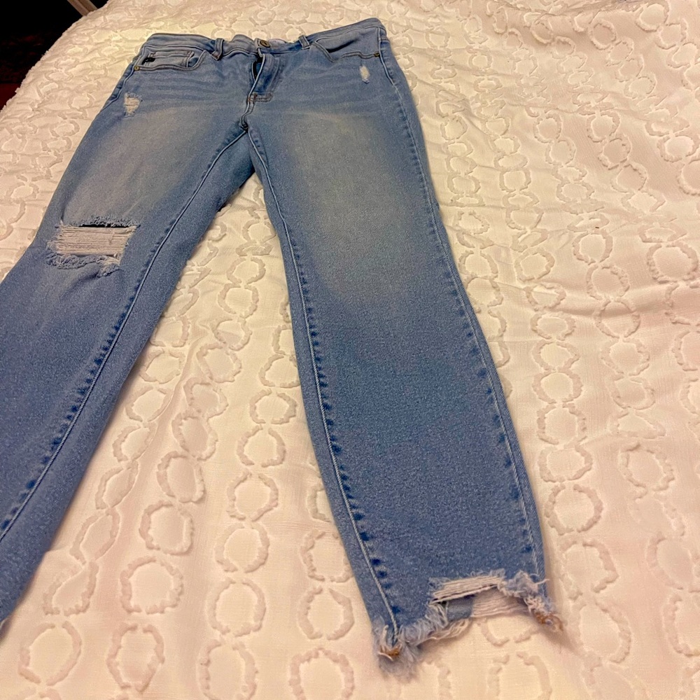 Distressed jeans